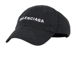 Balenciaga Logo Cap, Black, 2*